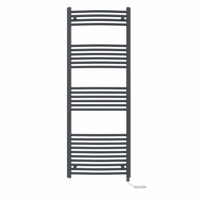 Right Radiators Prefilled Electric Curved Heated Towel Rail Bathroom Ladder Warmer RadsAnthracite 1600X600 mm from B&Q