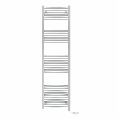 Right Radiators Prefilled Electric Curved Heated Towel Rail Bathroom Ladder Warmer RadsChrome 1800X500 mm from B&Q