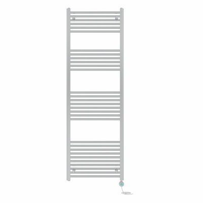B&Q -  Prefilled Thermostatic Electric Heated Towel Rail Straight Bathroom Ladder WarmerChrome 1800X600 mm