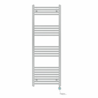 B&Q -  Prefilled Thermostatic Wifi Electric Heated Towel Rail Straight Bathroom Ladder WarmerChrome 1400X500 mm