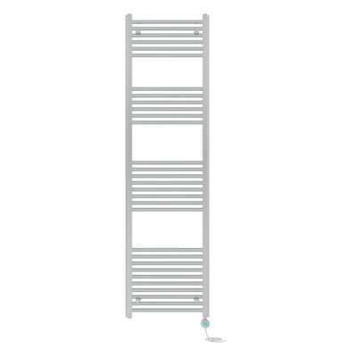 B&Q -  Prefilled Thermostatic Wifi Electric Heated Towel Rail Straight Bathroom Ladder WarmerChrome 1800X500 mm