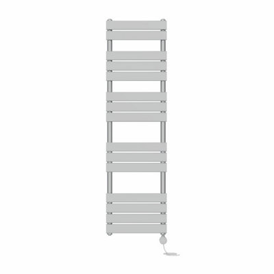 B&Q -  Prefilled Thermostatic Electric Heated Towel Rail Flat Panel Ladder Warmer RadsChrome 1600X450 mm