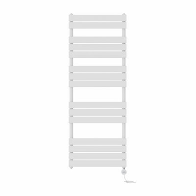 Right Radiators Prefilled Thermostatic Electric Heated Towel Rail Flat Panel Ladder Warmer RadsWhite 1600X600 mm from B&Q