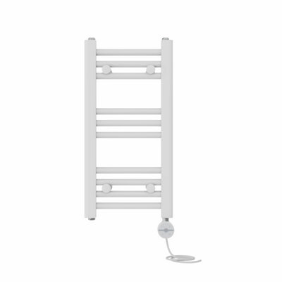 Right Radiators Prefilled Thermostatic Electric Heated Towel Rail Straight Ladder Warmer RadsWhite 600X300 mm from B&Q