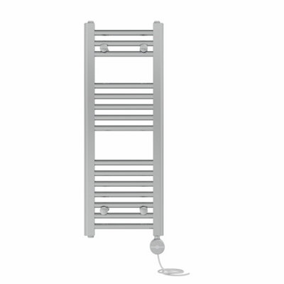 B&Q -  Prefilled Thermostatic Electric Heated Towel Rail Straight Ladder Warmer RadsChrome 800X300 mm