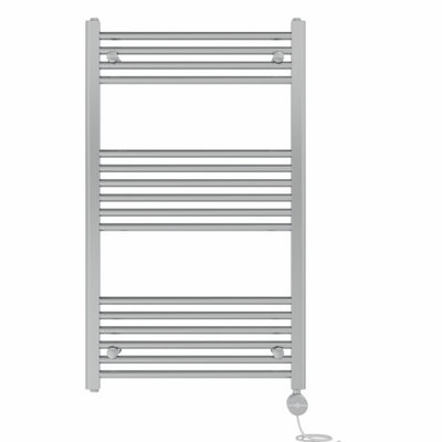Right Radiators Prefilled Thermostatic Electric Heated Towel Rail Straight Ladder Warmer RadsChrome 1000X600 mm from B&Q