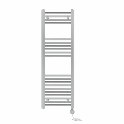 Right Radiators Prefilled Thermostatic Electric Heated Towel Rail Straight Ladder Warmer RadsChrome 1200X400 mm from B&Q