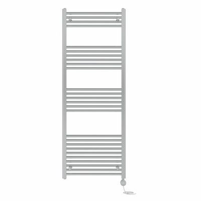Right Radiators Prefilled Thermostatic Electric Heated Towel Rail Straight Ladder Warmer RadsChrome 1600X600 mm from B&Q