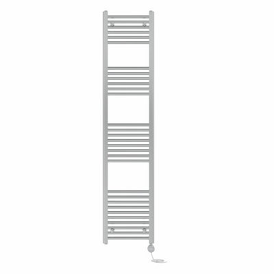 Right Radiators Prefilled Thermostatic Electric Heated Towel Rail Straight Ladder Warmer Rads - Chrome 1800X400 Mm