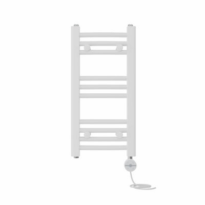 Right Radiators Prefilled Thermostatic Electric Heated Towel Rail Curved Ladder Warmer RadsWhite 600X300 mm from B&Q
