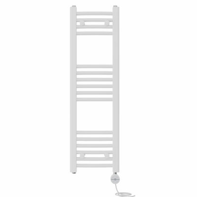 Right Radiators Prefilled Thermostatic Electric Heated Towel Rail Curved Ladder Warmer RadsWhite 1000X300 mm from B&Q