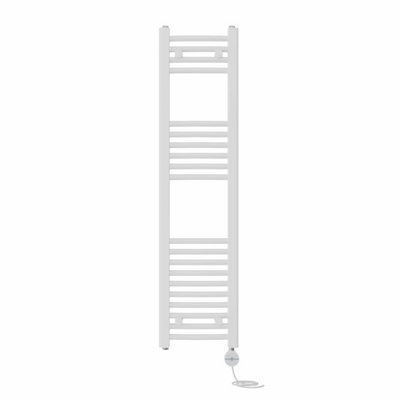 Right Radiators Prefilled Thermostatic Electric Heated Towel Rail Curved Ladder Warmer RadsWhite 1200X300 mm from B&Q