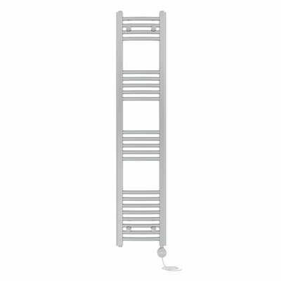 Right Radiators Prefilled Thermostatic Electric Heated Towel Rail Curved Ladder Warmer RadsChrome 1400X300 mm from B&Q