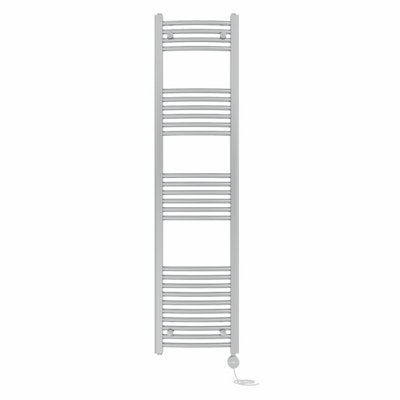Right Radiators Prefilled Thermostatic Electric Heated Towel Rail Curved Ladder Warmer RadsChrome 1600X400 mm from B&Q