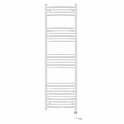 Right Radiators Prefilled Thermostatic Electric Heated Towel Rail Curved Ladder Warmer RadsWhite 1600X500 mm from B&Q