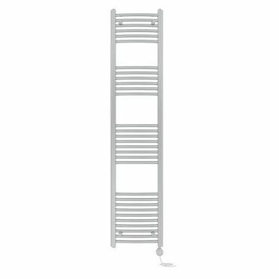 B&Q -  Prefilled Thermostatic Electric Heated Towel Rail Curved Ladder Warmer RadsChrome 1800X400 mm