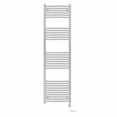 Right Radiators Prefilled Thermostatic Electric Heated Towel Rail Curved Ladder Warmer RadsChrome 1800X500 mm from B&Q