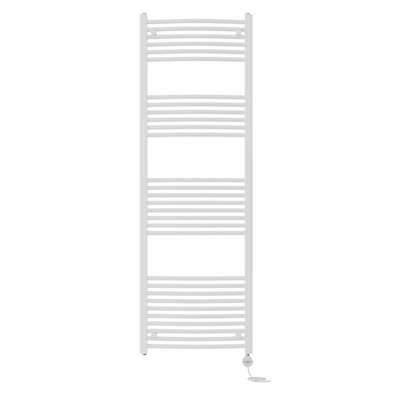 Right Radiators Prefilled Thermostatic Electric Heated Towel Rail Curved Ladder Warmer RadsWhite 1800X600 mm from B&Q