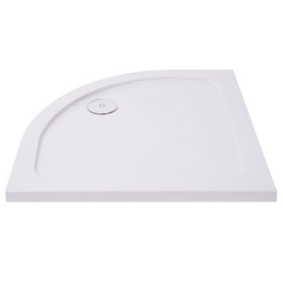 Sundaze 800X800mm Quadrant Stone Shower Tray White from B&Q