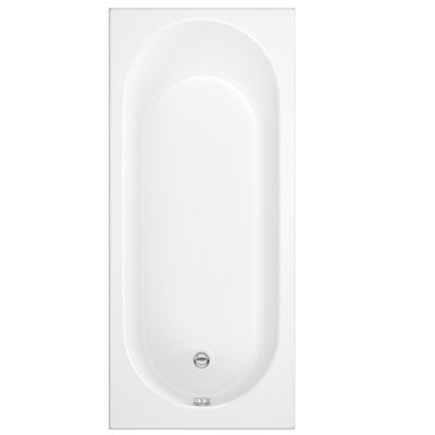 Sundaze 1700 X 700mm Gloss White Acrylic Rectangular Straight Bath Tub Single Ended from B&Q