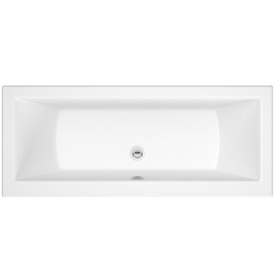 Sundaze 1700 X 700mm Gloss White Acrylic Rectangular Straight Bath Tub Double Ended from B&Q