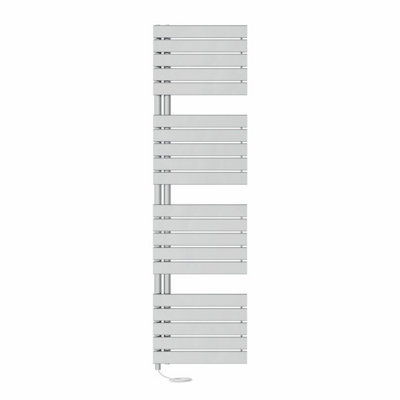 B&Q -  Prefilled Electric Heated Towel Rail Flat Panel Ladder Warmer Rads1800X500mm Chrome