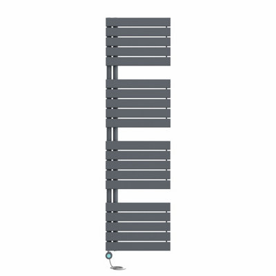B&Q -  Prefilled Thermostatic Wifi Electric Heated Towel Rail Flat Panel Ladder Warmer1800X500mm Sand Grey