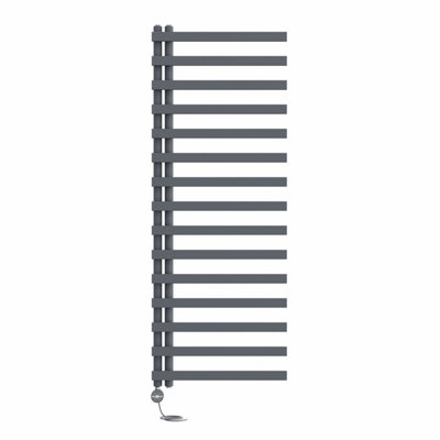 B&Q -  Prefilled Thermostatic Electric Heated Towel Rail Designer Rads Ladder Warmer1600X600mm Sand Grey