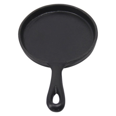 Sundaze Cast Iron Pizza Pan Fry Grill Skillet Frying Enamel Griddle Reversible 14Cm