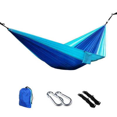 Sundaze Outdoor Camping Hammock Travel Hiking Swing Hang Bed Blue&light Blue-38058 