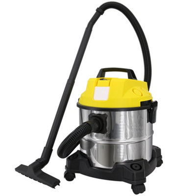 20L 1200W Wet And Dry Vacuum Cleaner Stainless Steel With 18Kpa Hepa Filter from B&Q