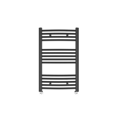 Right Radiators 800X500 Mm Bathroom Curved Heated Towel Rail Radiator Warmer Ladder Anthracite