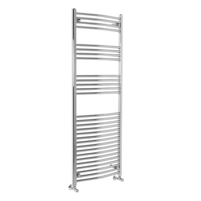 Right Radiators 1600X600 mm Bathroom Curved Heated Towel Rail Radiator Warmer Ladder Chrome from B&Q