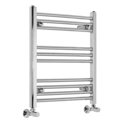 Right Radiators 600X540 mm Vertical Straight Heated Towel Rail Radiator Ladder Warmer Chrome from B&Q