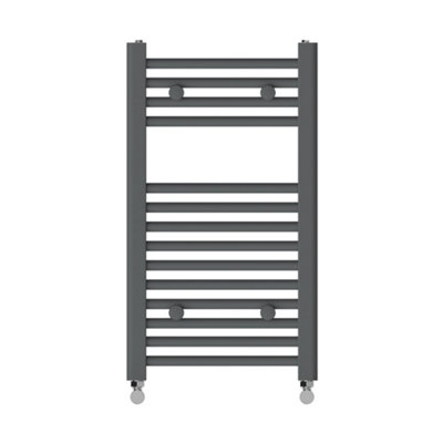 Right Radiators 700X400 mm Vertical Straight Heated Towel Rail Radiator Ladder Warmer Anthracite from B&Q