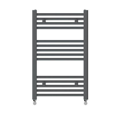 Right Radiators 800X500 mm Vertical Straight Heated Towel Rail Radiator Ladder Warmer Anthracite from B&Q