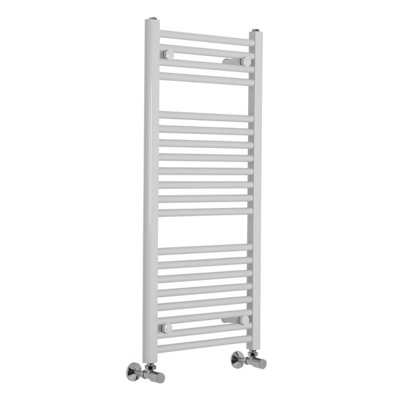 Right Radiators 970X450 mm Vertical Straight Heated Towel Rail Radiator Ladder Warmer White from B&Q