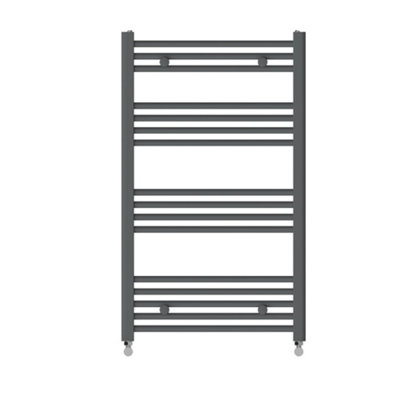 Right Radiators 1000X600 mm Vertical Straight Heated Towel Rail Radiator Ladder Warmer Anthracite from B&Q