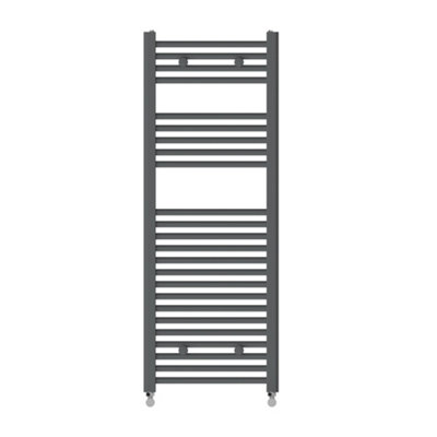 Right Radiators 1200X450 mm Vertical Straight Heated Towel Rail Radiator Ladder Warmer Anthracite from B&Q