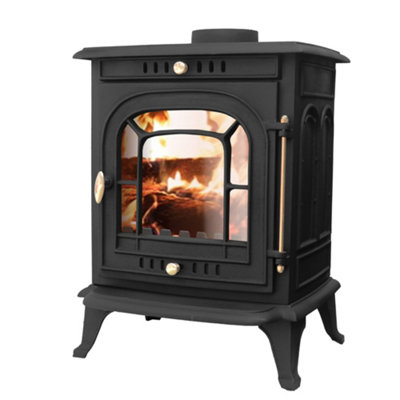 Sundaze 7Kw Woodburning Multifuel Stove Cast Iron Log Burner Defra Approved Eco Design from B&Q