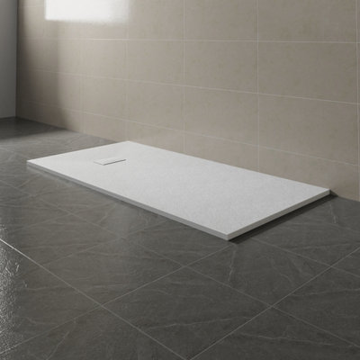 Sundaze 1800 X 900mm Smc White Rectangle Slate Effect Bathroom Shower Tray from B&Q