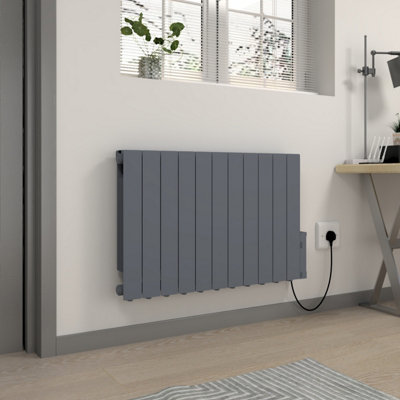 Right Radiators Electric Oil Filled Radiator Wifi Timer Portable Wall Mounted Thermostat Heater Anthracite 2000W from B&Q