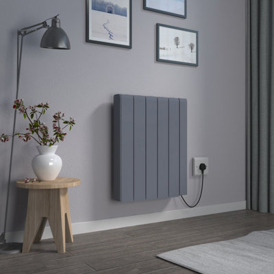 Right Radiators 1500W Electric Ceramic Portable Radiator Wall Mounted Smart Wifi Control Heater Anthracite from B&Q