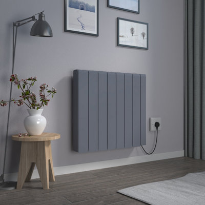 Right Radiators 2000W Electric Ceramic Portable Radiator Wall Mounted Smart Wifi Control Heater Anthracite from B&Q