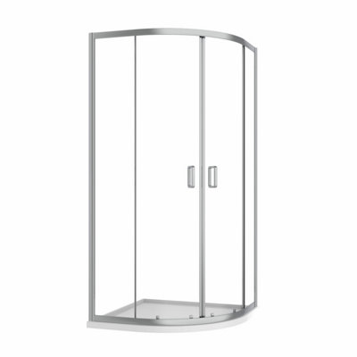 Right Radiators 900X900mm Quadrant Corner Entry Shower Enclosure Cubicle 6mm Toughened Safety Glass from B&Q
