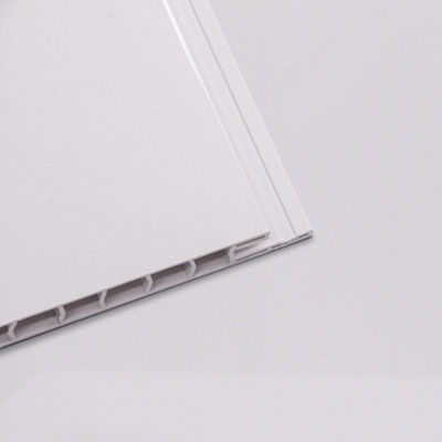 SunDaze Gloss White Bathroom Pvc Cladding Shower Wet Wall Panels 1M X 2.4M from B&Q
