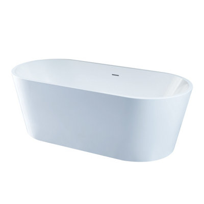 Sundaze 1700 X 800mm Freestanding Acrylic Shower Bath Double Ended from B&Q
