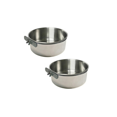 SunDaze 2X Stainless Steel Dog Cat Feeding Bowls Pet Puppy Dish Water