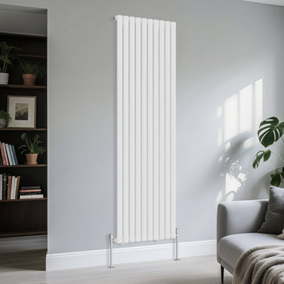 B&Q -  Vertical Single Oval Column Rads Designer Radiator 1800X590mm White