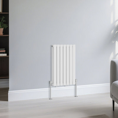B&Q -  Horizontal Double Oval Column Rads Designer Radiator 600X413mm White